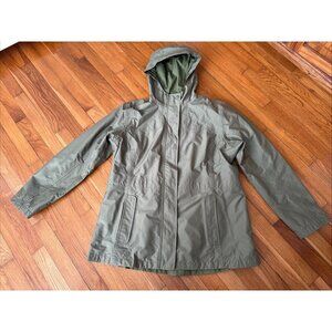 L.L. Bean Rain Jacket H2OFF Hooded Mesh Lined Women's Size XL Reg